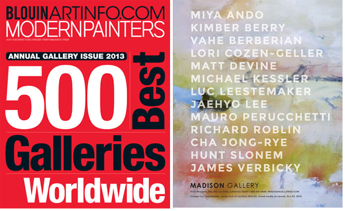 Top500 Modern Painters Magazine & Blouin ARTINFO   Top 500 Annual 2013 recent press press modern painters gallery 