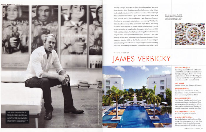 Verbicky in Luxe Mag 2013 editorial Luxe Magazine   James Verbicky 2013 uncategorized recent press press misc press james verbicky press 